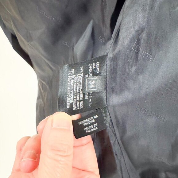 VINTAGE STYLE THEORY CALFSKIN LEATHER BLAZER PURPLE PLUM COLOR JACKET - Picture 6 of 10